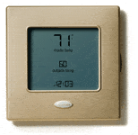 WiFi Thermostat with Gold Metallic Frame